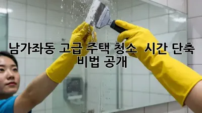 남가좌동 고급 주택 청소 ✨ 시간 단축 비법 공개!